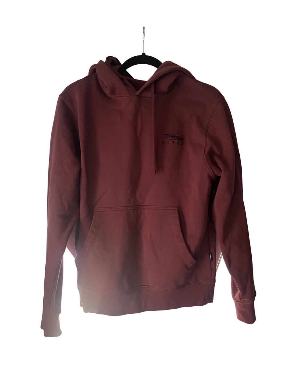 Women’s Sitka Deep Maroon Pullover Hoodie Size S Outdoor Hunting Western Ranch